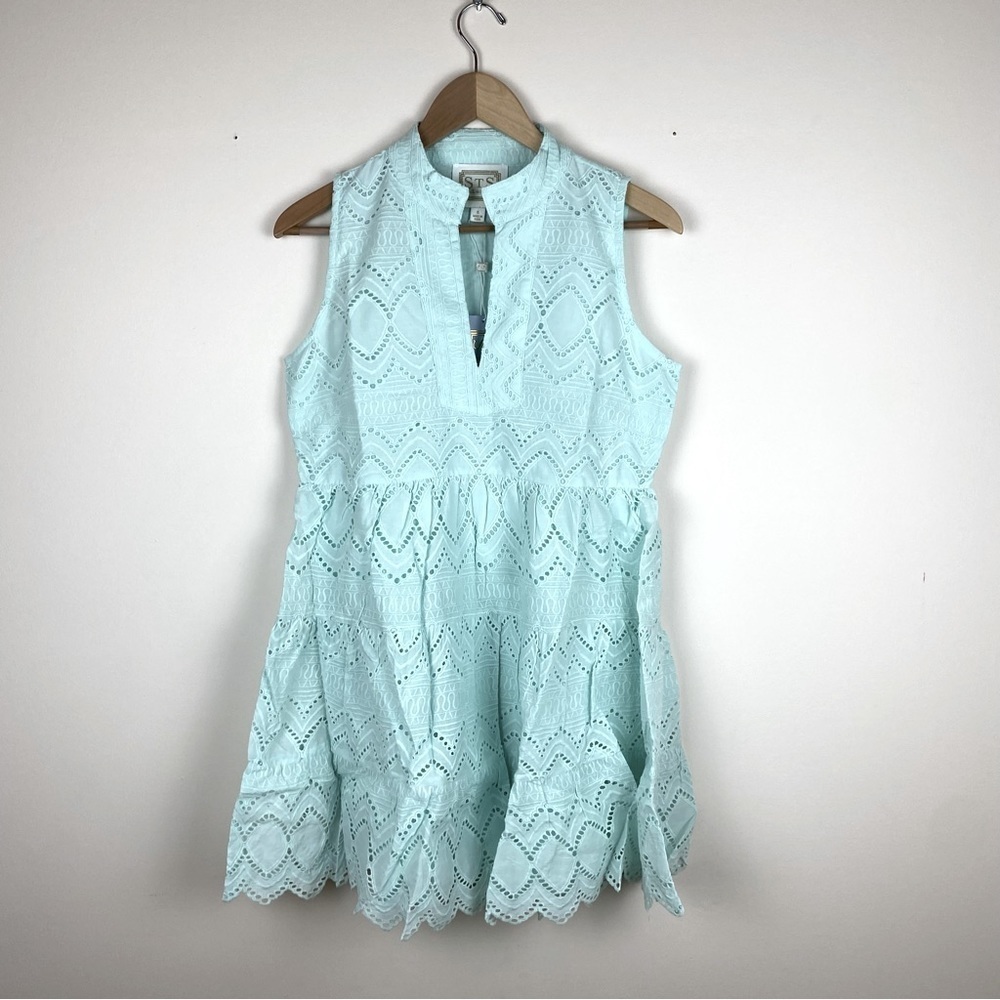 NWT Sail to Sable Eyelet Sleeve Fit and Flare Tunic Dress - Picture 2 of 7